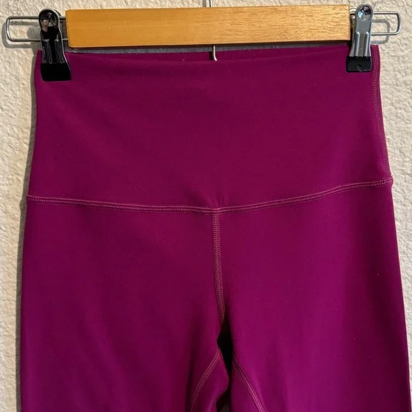 Lululemon Align High Rise Crop Leggings Deep Fuschia Pink Purple Women’s 4 - Picture 3 of 7
